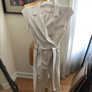 Cap sleeve Anthropologie belted jumpsuit